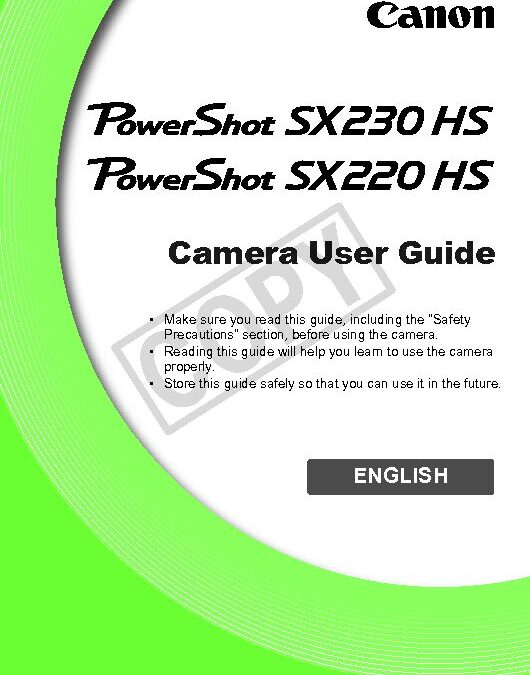 t SX 220 / 230 HS Manual