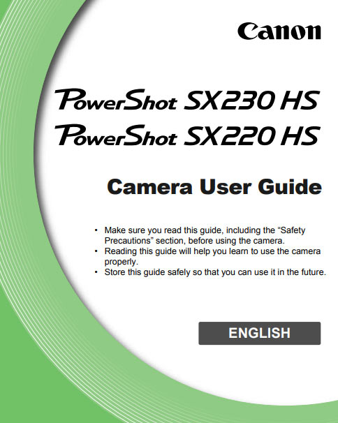 PowerShot SX 220 / 230 HS Manual