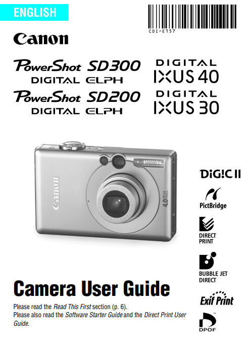 PowerShot SD300-200 Manual