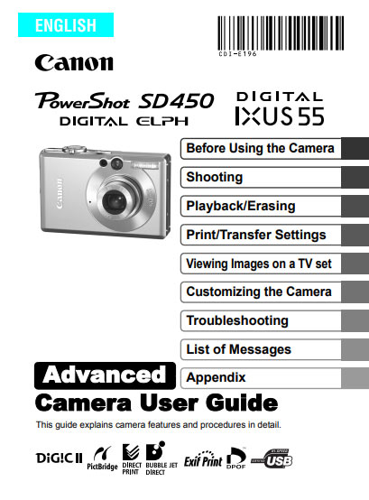 PowerShot-SD550-Digital-Elph-Advanced-Manual-Cover