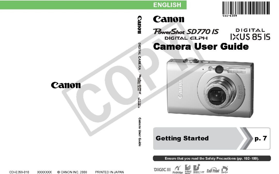 PowerShot SD770 IS User Guide