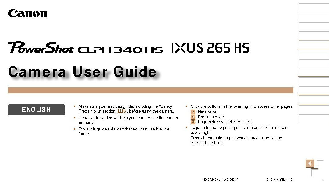 Elph 340 HS Manual