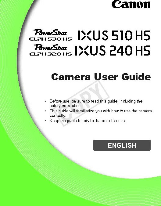 PowerShot Elph 530 HS User Manual
