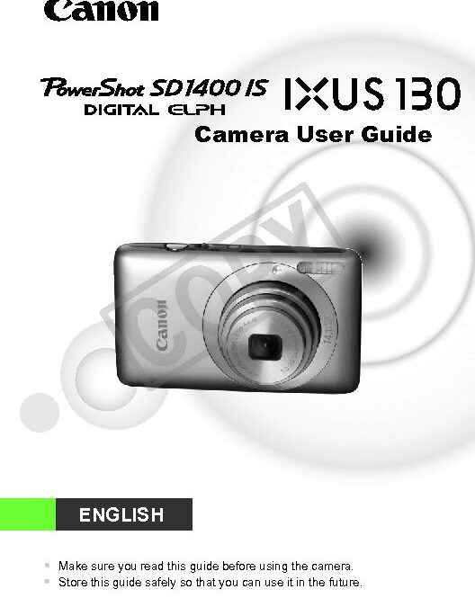 PowerShot SD1400 IS User Manual