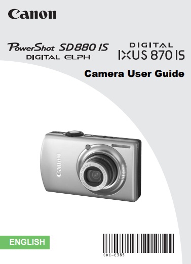 PowerShot SD880 IS User Manual