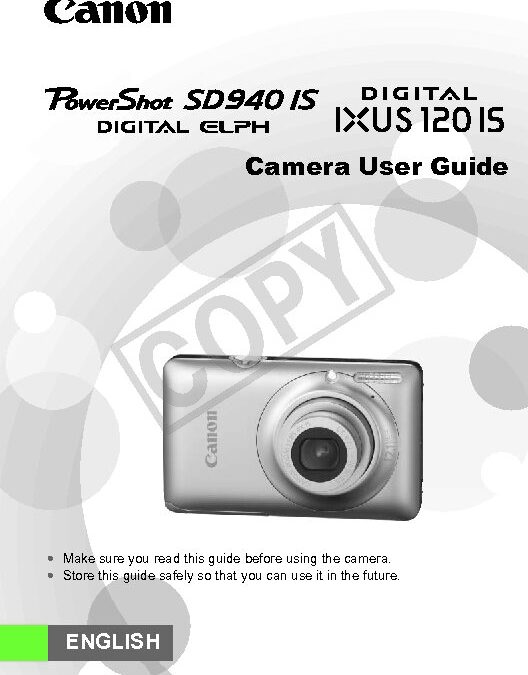 PowerShot SD 940 Manual