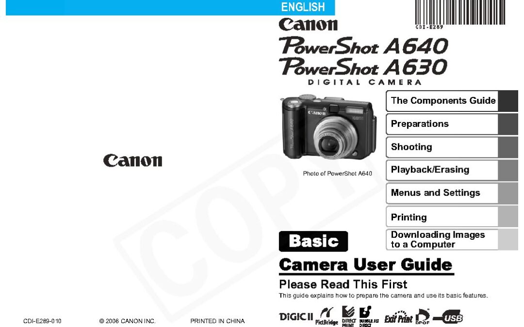 PowerShot A630-640 Basic Manual