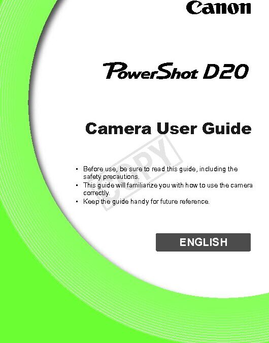 PowerShot D20 User Guide