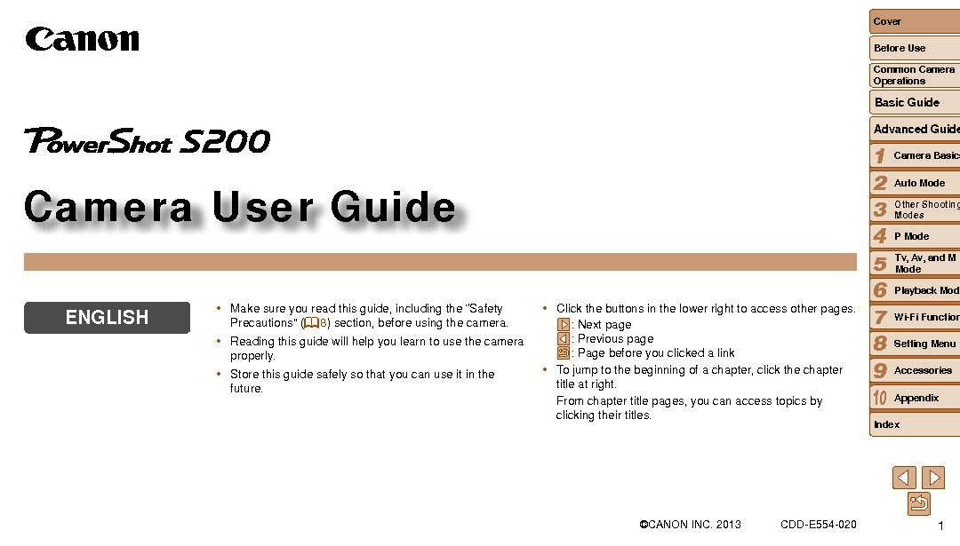 PowerShot S200 User Guide