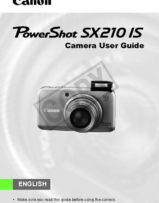 PowerShot SX 210 Manual