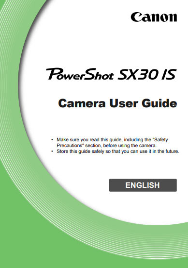 PowerShot SX30 IS Manual