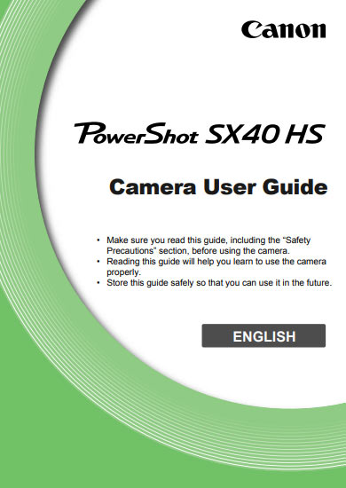 PowerShot SX40 HS Manual