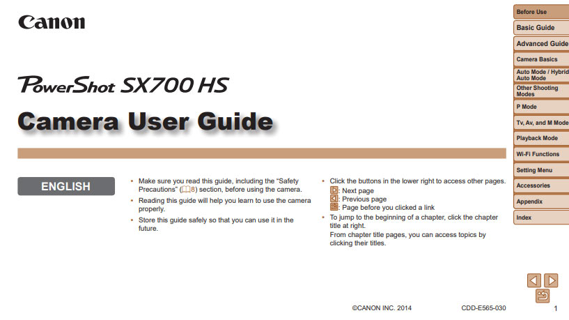 PowerShot SX700 HS Manual