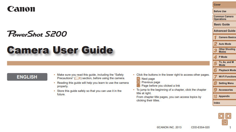PowerShot S200 User Guide