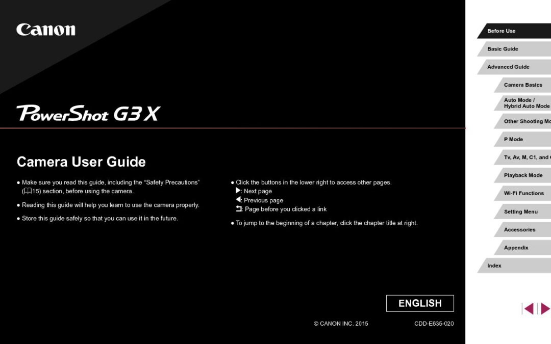 PowerShot G3X User Guide