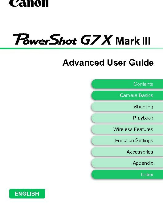 PowerShot G7X Mk III User Guide