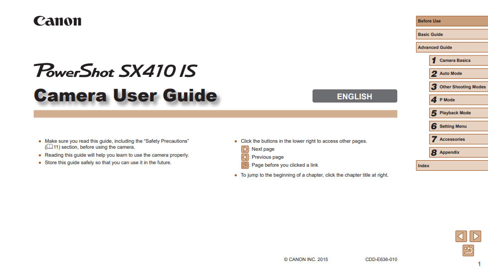 PowerShot SX410 IS Manual