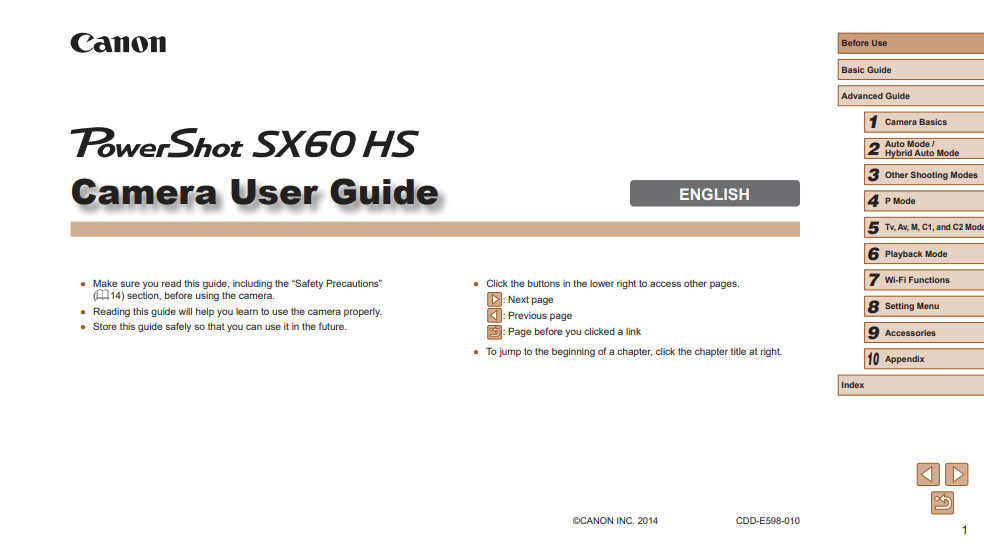 PowerShot SX60 HS Manual
