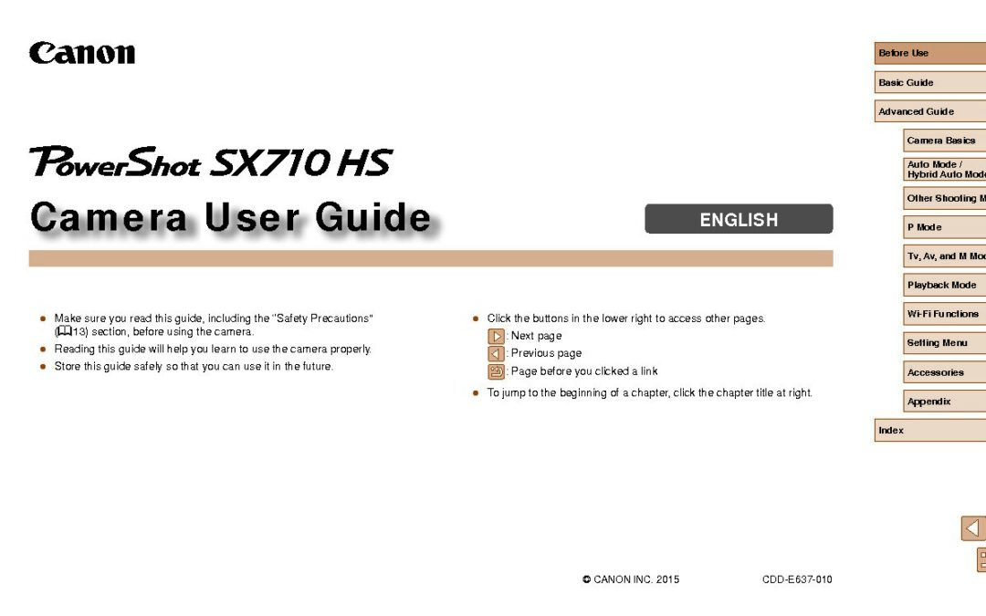 PowerShot SX710 HS Manual