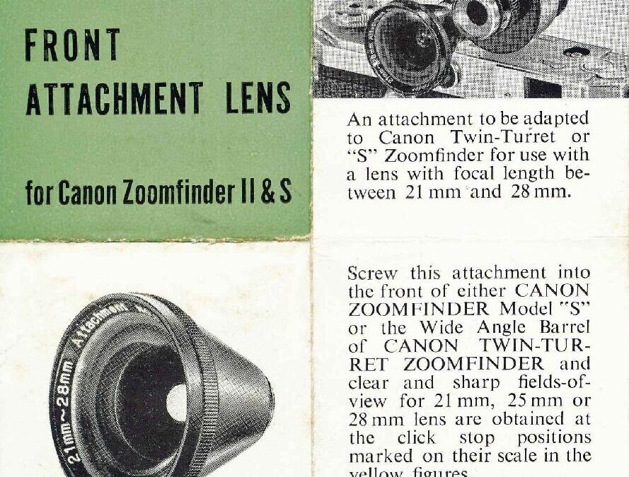Canon Front Attachment Lens