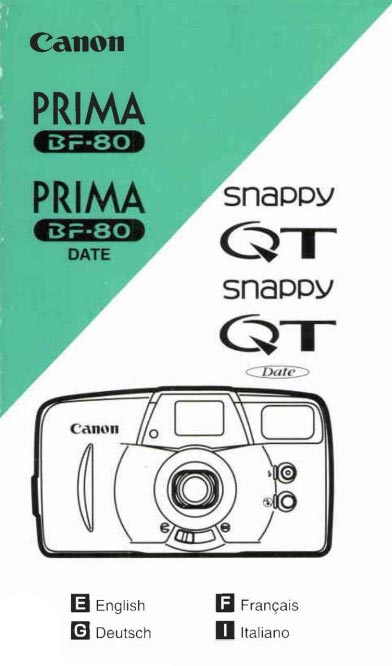 Canon Snappy QT Manual