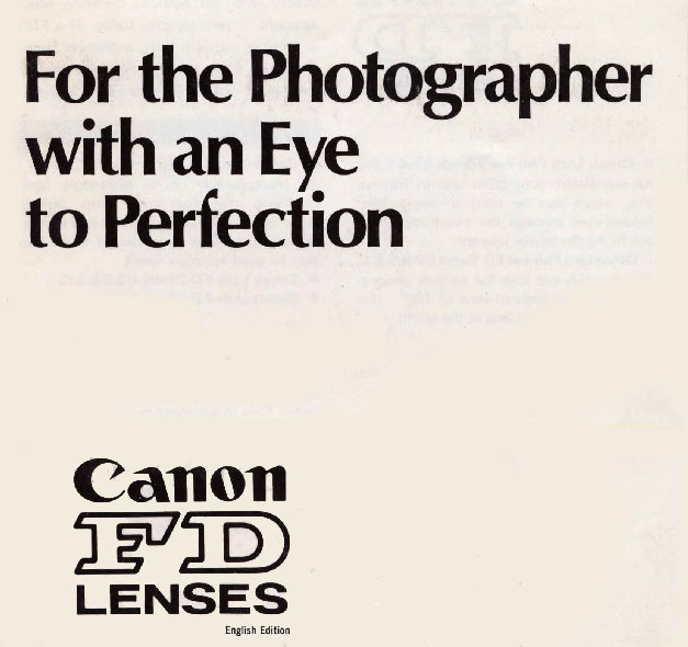Canon FD Lenses Brochure