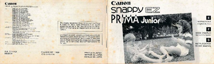 Canon Snappy EZ Manual
