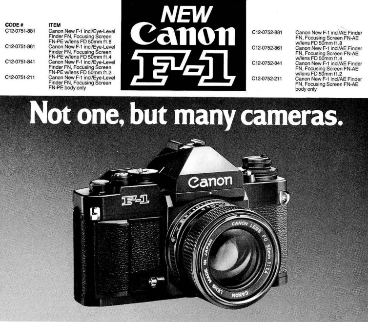 Canon New F-1 Brochure