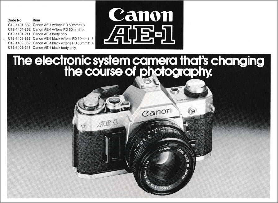 Canon AE-1 Dealers' Notes
