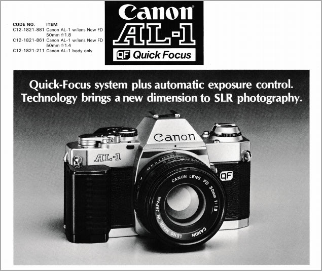 Canon AL-1 Dealers' Notes