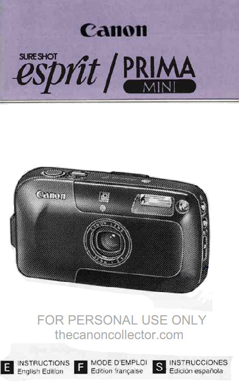 Sure Shot Esprit Manual