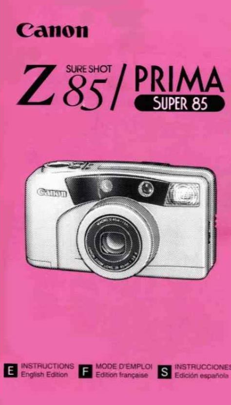Canon SUre Shot Z85 Manual