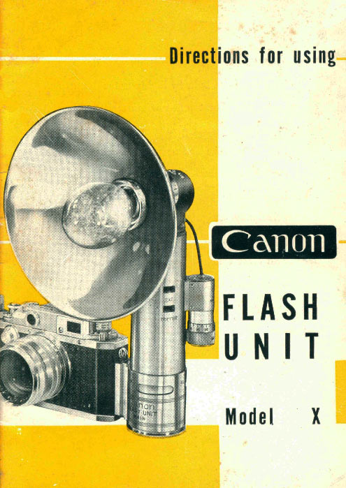 Canon Flash Unit Model X Manual