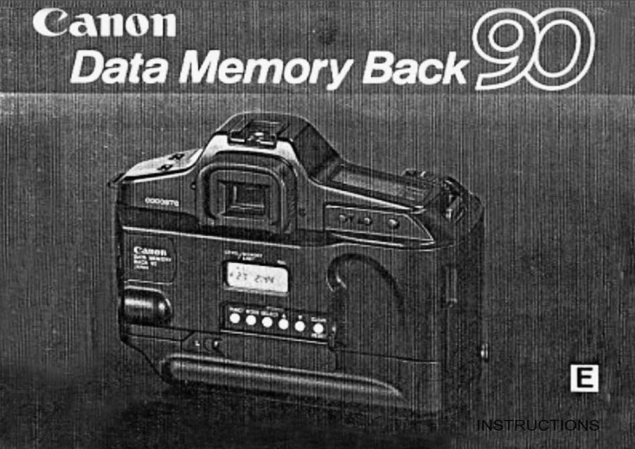 Data Memory Back 90 User Manual Data Memory Back 90 User Manual