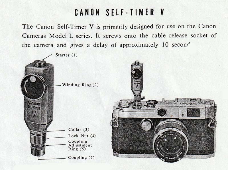 Canon Self Timer V Instructions Canon Self Timer V Instructions