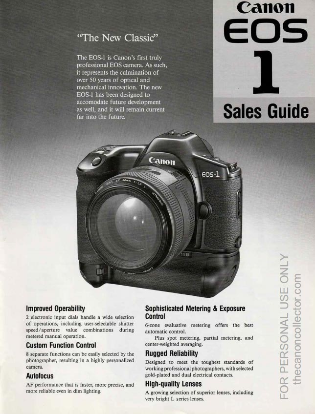 EOS 1 Brochure C-SG02-16 (1989)